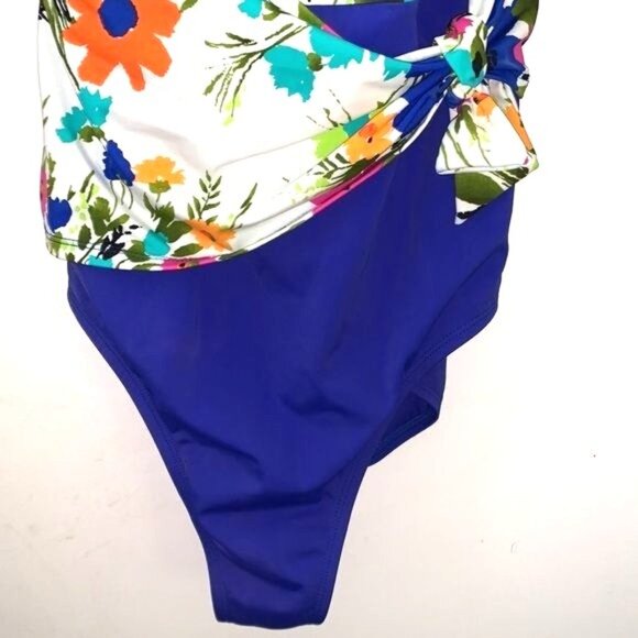 Body Concepts Floral Print One-Piece Swimsuit Size 18 Nylon & Spandex Womens Swi - Picture 5 of 7